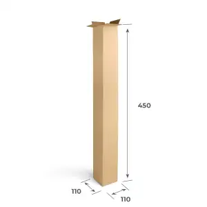 Картонный тубус 110х110х450 Т23 B Бурый 0201