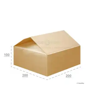 Картонная коробка 200х200х100 Т23 В Бурый 0201