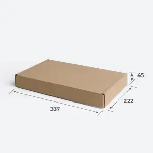 Картонная коробка 337х222х45 Т23 B Бурый 0427