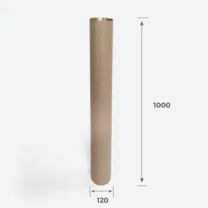 Тубус картонный с жестяными крышками 120х1000 мм