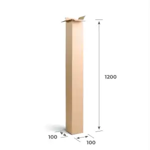 Картонный тубус 100х100х1200 Т23 B Бурый 0201