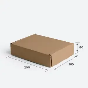 Картонная коробка 200х160х50 Т23 B Бурый 0427