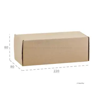 Картонная коробка 220х80х80 E Бурый 0427