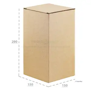 Картонная коробка 150х150х290 Т23 В Бурый 0215