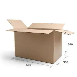 Картонная коробка 560х350х380 Т24 B Бурый 0201