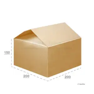 Картонная коробка 200х200х150 Т23 B Бурый 0201
