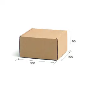 Картонная коробка 100х100х60 Т11 E Бурый 0427