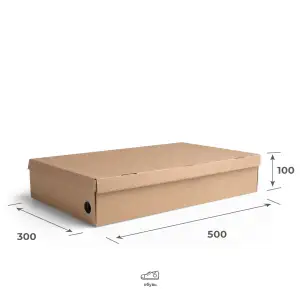 Картонная коробка обувная 520х300х100 Т11 E Бурый 0421