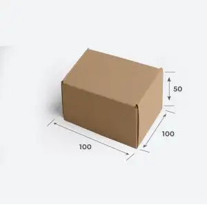 Картонная коробка 100х100х50 Т11 E Бурый 0427