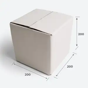Картонная коробка 200х200х200 П32 BC Белый 0201