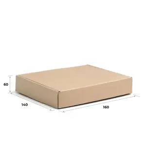 Картонная коробка 160х140х60 Т 11 Е Бурый 0427