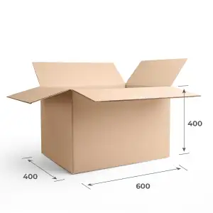 Картонная коробка 600х400х400 П32 ВС Бурый 0201