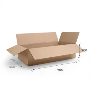 Картонная коробка 700х350х200 Т23 В Бурый 0201