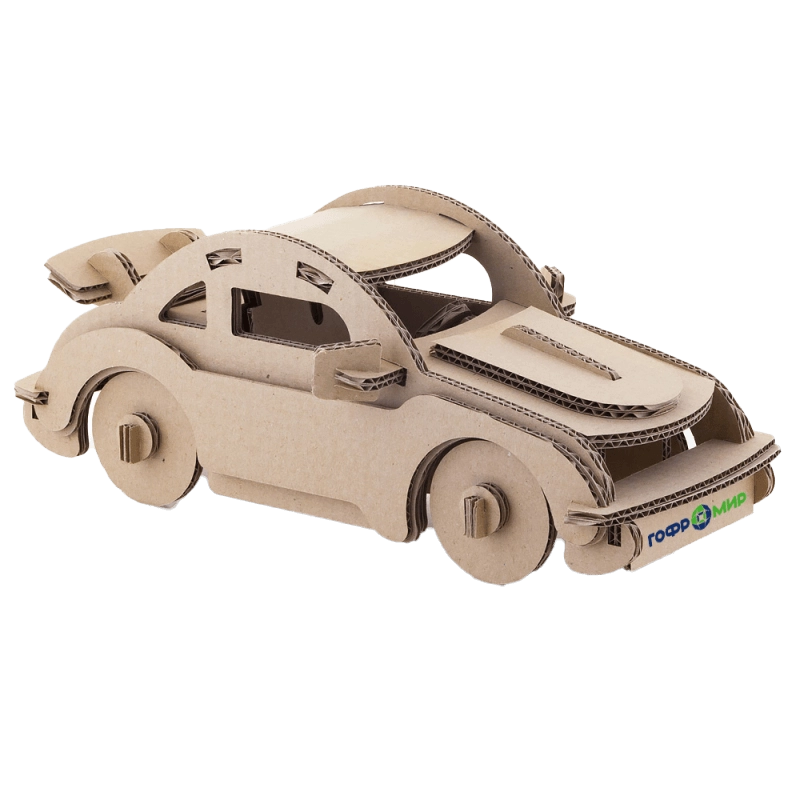 3D модель автомобиля из гофрокартона