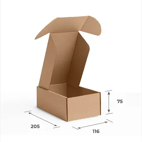 Картонная коробка 116х205х75 Т11 Е Бурый 0427