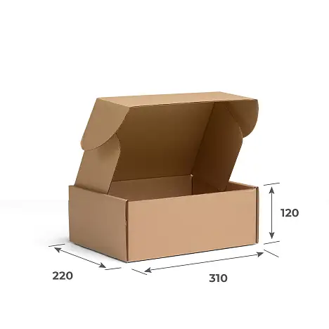 Картонная коробка 310х220х120 Т23 B Бурый 0427