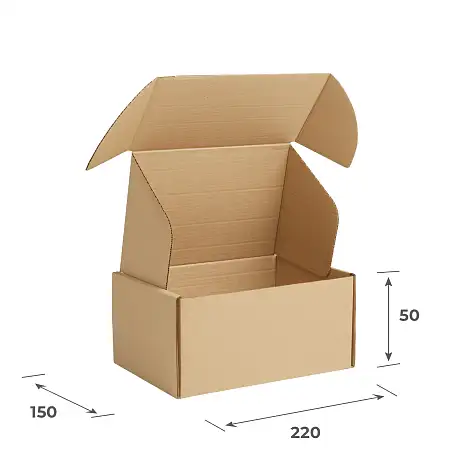 Картонная коробка 0427 220х150х50 Т22 B Бурый