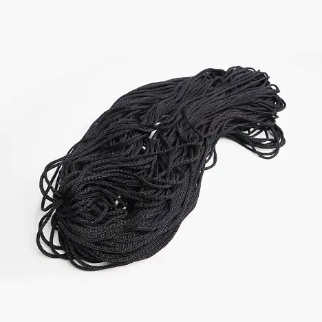 Шнур полипропиленовый вязаный 5 мм, черный (100 м)