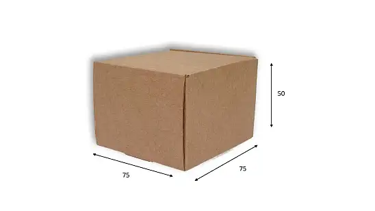 Картонная коробка 75х75х50 Т11 Е Бурый 0427