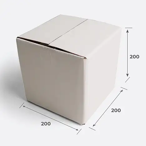 Картонная коробка 200х200х200 П32 BC Белый 0201