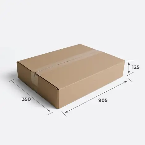 Картонная коробка 905х350х125 П32 BE Бурый 0201