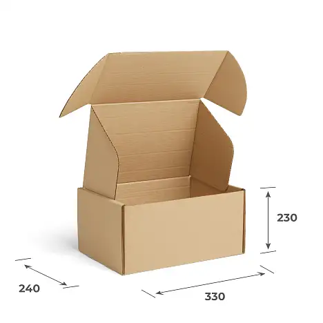 Картонная коробка 330х240х230 П 32 ВС Бурый 0427