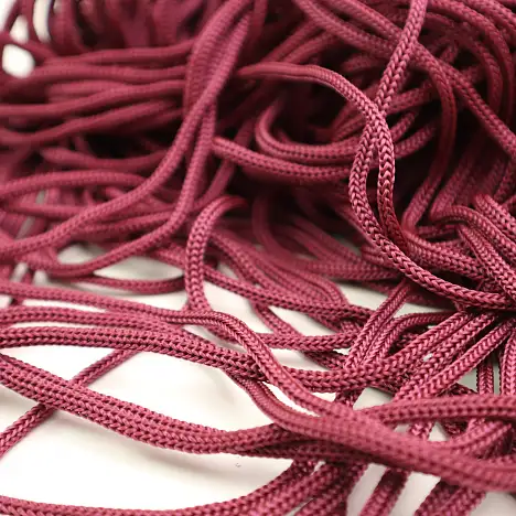 Шнур полипропиленовый вязаный 5 мм, бордовый (100 м)