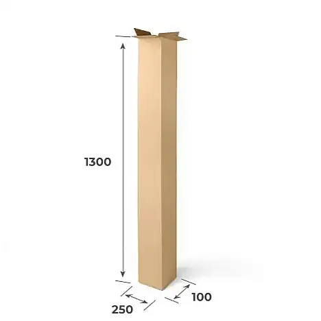 Картонный тубус 250х100х1300 Т24 B Бурый 0201