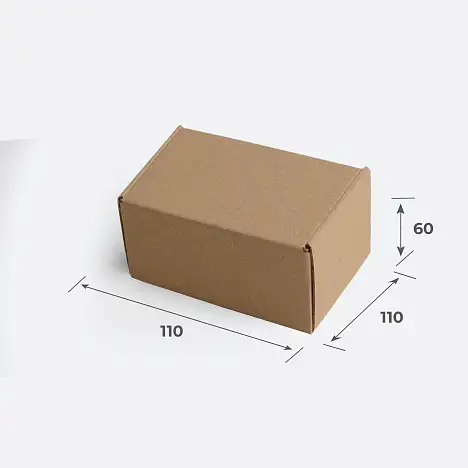 Картонная коробка 110х110х60 Т11 E Бурый 0427