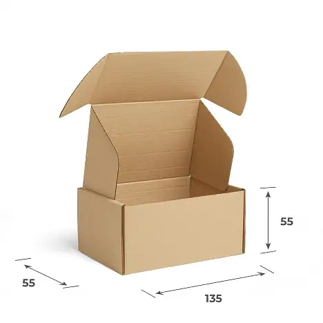 Картонная коробка 135х55х55 Т11 E Белый 0427