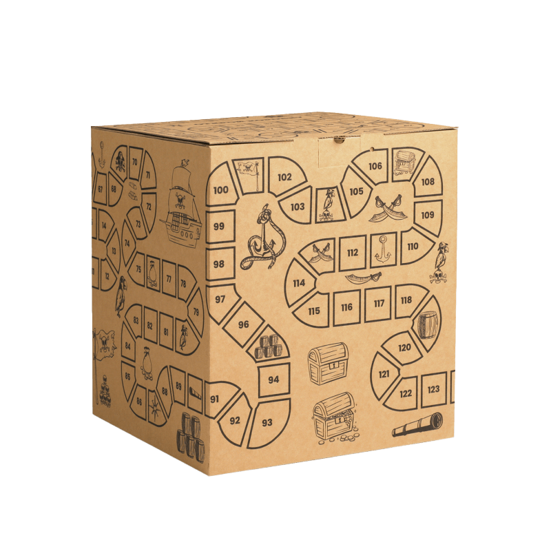 Коробка для игры с картой сокровищ