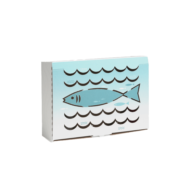 Коробка с вырубкой для рыбы