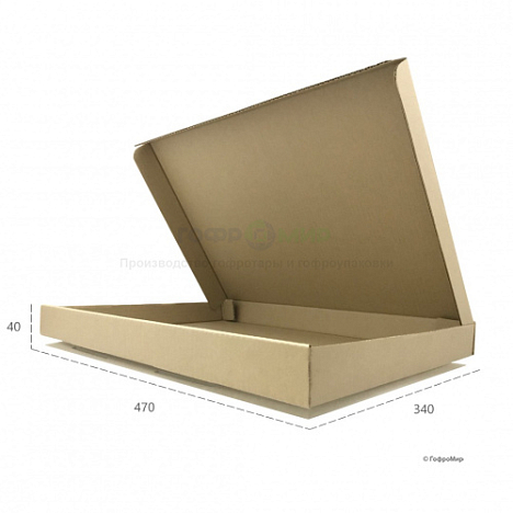 Картонная коробка 470х340х40 Т23 B Бурый 0426