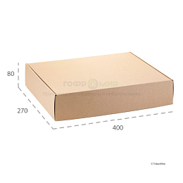 Картонная коробка 180х125х20 Т11 E Белый 0427 – заказать в Москве фото
