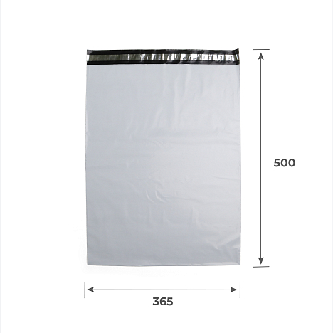 Курьер-пакет 365х500+40, 50 мкм, без печати, без кармана
