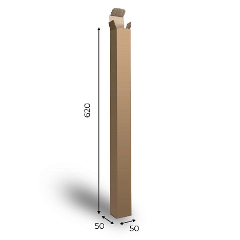 Картонный тубус 50х50х620 Т22 B Бурый 0211