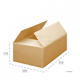 Картонная коробка 400х400х150 Т23 В Бурый 0201 – заказать в Москве фото
