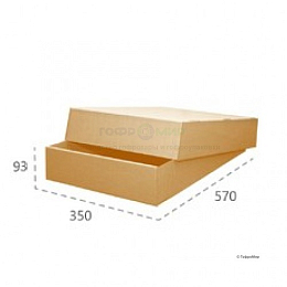 Картонная коробка 440х275х65 Т23 В Бурый 0427 – заказать в Москве фото