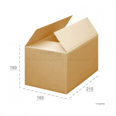 Картонная коробка 215х160х160 Т23 В Бурый 0201