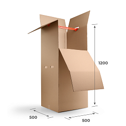 Картонная коробка 430х120х120 Т23 B Бурый 0201 – заказать в Москве фото