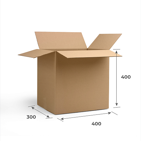 Картонные коробки 400х300х400 Т23 B Бурый 0201