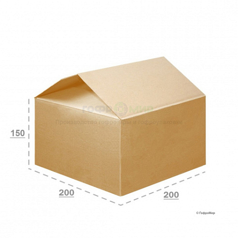 Картонная коробка 200х200х150 Т23 B Бурый 0201