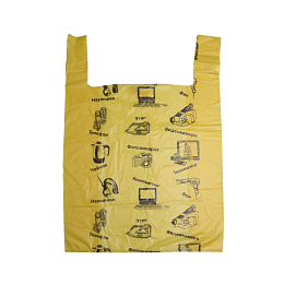 Пакет-майка  п/э, 45+30х75, черный люкс – заказать в Москве фото