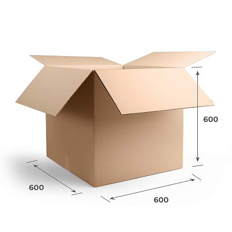Картонная коробка 600х600х600 Т24 С Бурый 0201