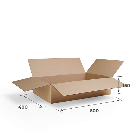 Картонная коробка 600х400х150 Т23 B Бурый 0201