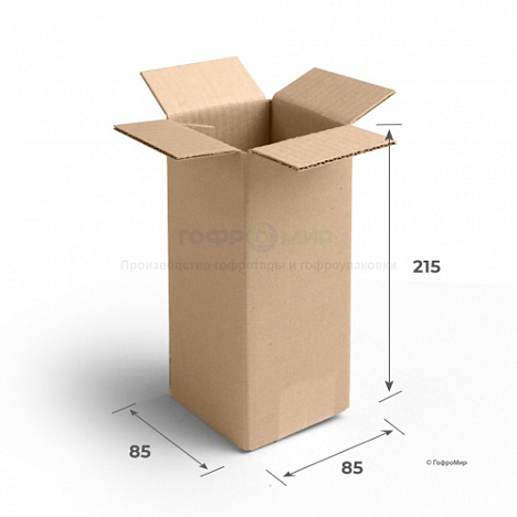 Картонный тубус 85х85х215 Т22 B Бурый 0201