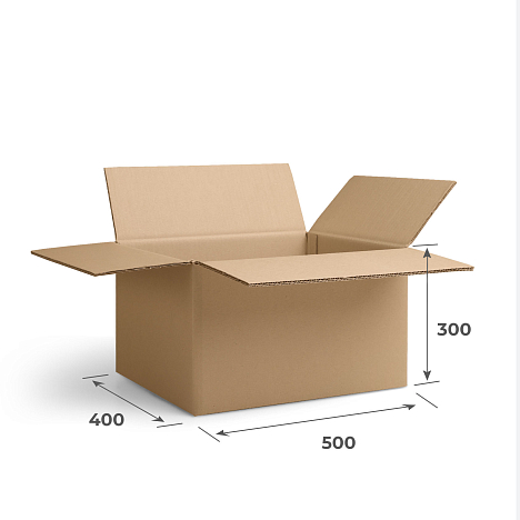 Картонная коробка 500х400х300 П32 ВС Бурый 0201