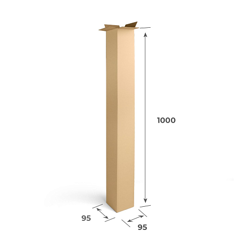 Картонный тубус 95х95х1000 Т23 B Бурый 0201