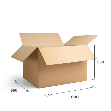 Картонная коробка 800х550х550 Т24 С Бурый 0201