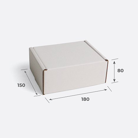 Картонная коробка 180х150х80 Т24 B Белый 0427